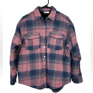 Jetty Women’s Nivean Flannel Sherpa Lined Jacket ~ Mauve Size M